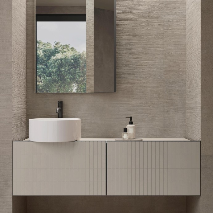 CONCRETE Taupe Raw, Carrelage mural