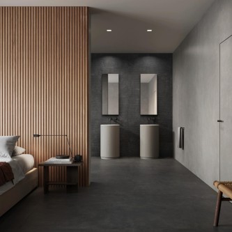 CONCRETE Dark Raw, Carrelage mural