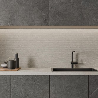 LIMESTONE Taupe, Mosaïque Listels