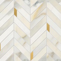 CALACATTA Oro, Mosaïque Chevron Oro