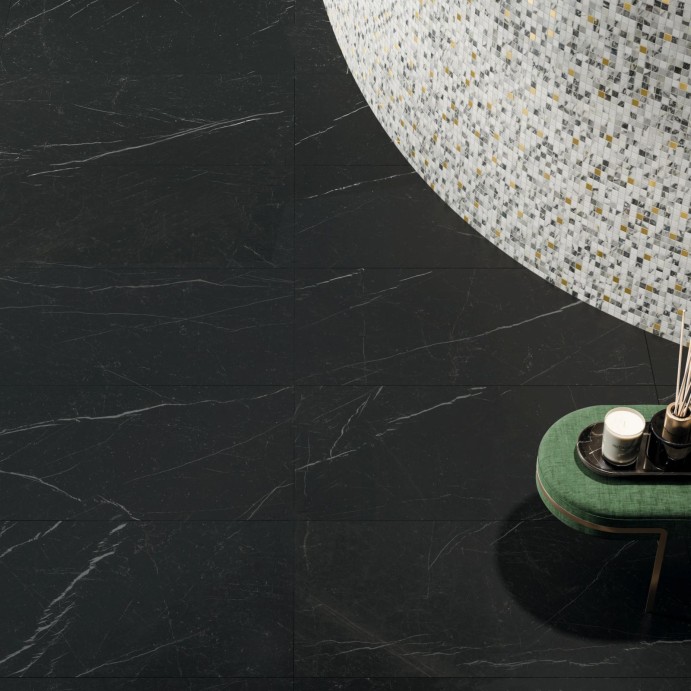 CALACATTA Marquinia Nero, Mosaïque Chevron