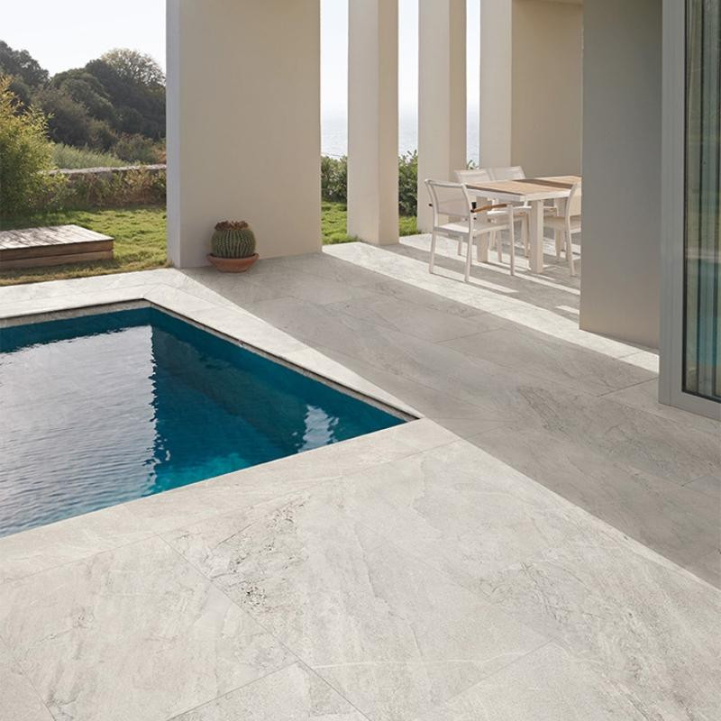 DALLE AGATHOS White, Carrelage extérieur 2 cm