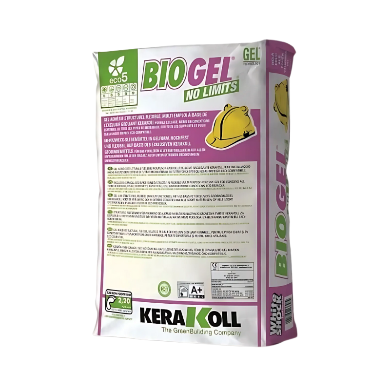 BIOGEL NO LIMITS, Mortier colle intérieur/extérieur 25Kg