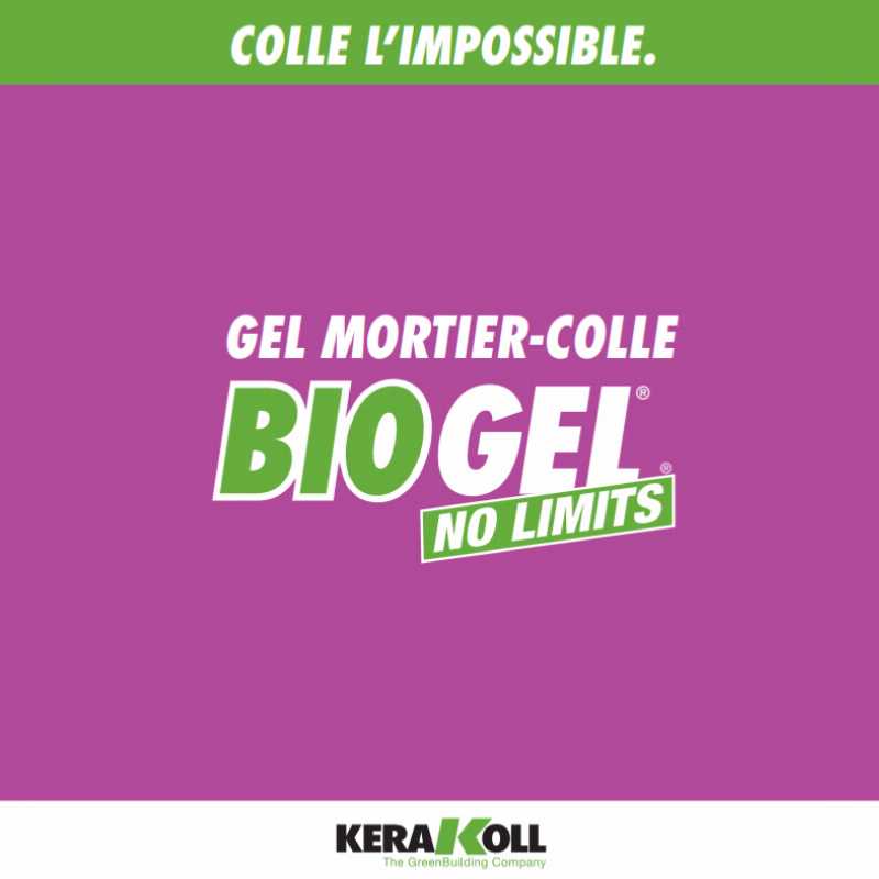 BIOGEL NO LIMITS, Mortier colle intérieur/extérieur 25Kg