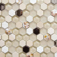 HEXAGONO Beige Nacar, Mosaïque Hexagone