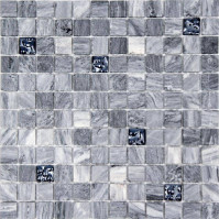 MARMOL Cloudy Gris+Drops, Mosaïque