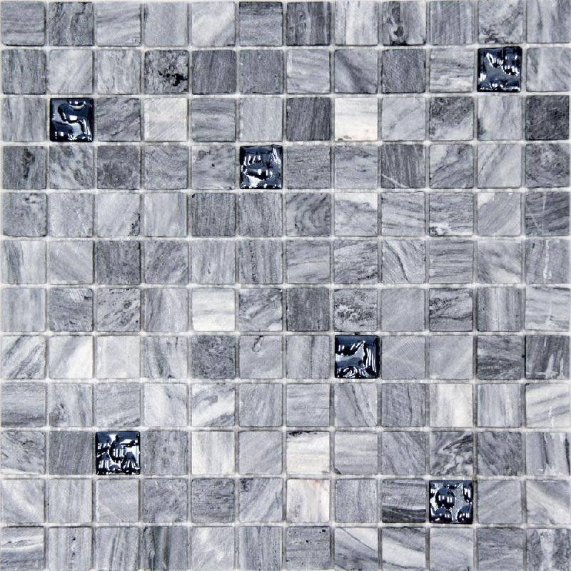 MARMOL Cloudy Gris+Drops, Mosaïque
