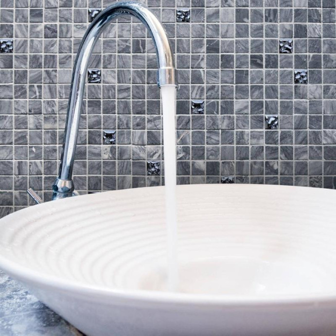 MARMOL Cloudy Gris+Drops, Mosaïque