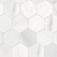 CALACATTA Bianco Lasa, Mosaïque Hexagone