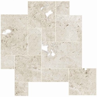 ECO Beige nuancé, Carrelage Travertin Opus, épaisseur 1.2 cm