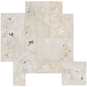ANTIC Beige nuancé, Carrelage Travertin Opus, épaisseur 1.2 cm