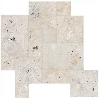 ANTIC Beige nuancé, Carrelage Travertin Opus, épaisseur 1.2 cm