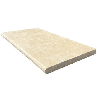 ROYAL Beige, Margelle de piscine en Travertin, 33 x 100 x 3 cm