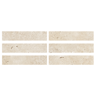 ROYAL Beige, Plinthe en Travertin 8 x 40 cm