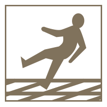 schéma d'un homme entrain de glisser